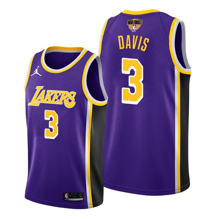 Men's Los Angeles Lakers Anthony Davis #3 NBA Statement Edition 2020 Bound Finals Purple Basketball Jersey LQK1183ST